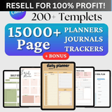 Unlock 15,000+ Pages of Premium PLR Planners, Journals, and Trackers - Perfect for Your Business with Master Resell Rights!