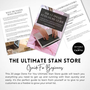 Unlock Your Success with the Ultimate Stan Store Guide: Complete with Master Resell Rights and Private Label Rights – Your All-in-One DFY Digital Marketing Solution!