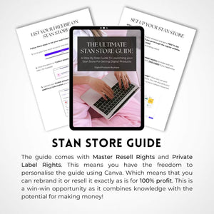 Unlock Your Success with the Ultimate Stan Store Guide: Complete with Master Resell Rights and Private Label Rights – Your All-in-One DFY Digital Marketing Solution!