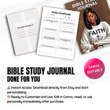 Inspiring Bible Study Journal with Resell Rights | Unlock Your Faith Journey!